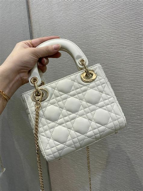 dior lady mini white|lady dior mini tote.